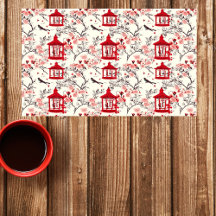 Chinoiserie Painting Decoupage Tissue Paper