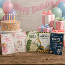 Custom Birthday Invitations for Toddlers 