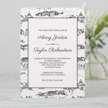 Chattanooga Toile Black and White Wedding