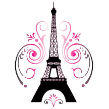 Eiffel Tower Paris Gradient Swirl Design 
