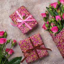 Sophisticated Golden Swirls Crafts and Gift Wrap