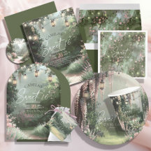 Enchanted Garden Sweet 16 Pink & Green Collection
