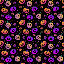 Halloween neon pumpkin pattern