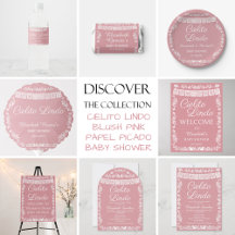  Cielito Lindo Baby Shower Blush Pink Collection