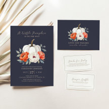 Autumn Peonies and Pumpkin Baby Shower