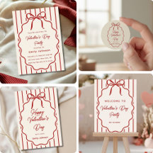 Elegant Red Valentine’s Day Party Set