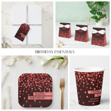 🖤❤️ Black‑Red Confetti Chic Birthday Party Set 2