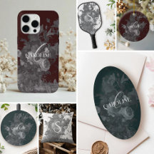 Vintage Rustic Floral Black and White Still Life