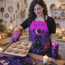 Black Cat Celestial Mystical Home Decor