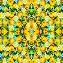 VINTAGE TROPICAL LEMONS PRINT
