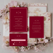 Minimal and Chic | Burgundy and Light Pink Wedding