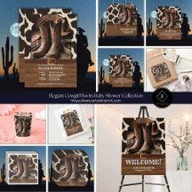 Elegant Cowgirl Boots Baby Shower Collection
