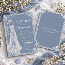 Dusty Blue Lace Old Money Wedding