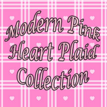 Modern Pink Heart Plaid Collection