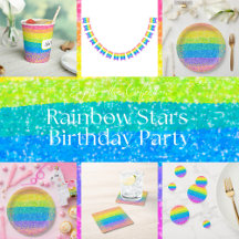 Rainbow Stars Birthday Party Collection