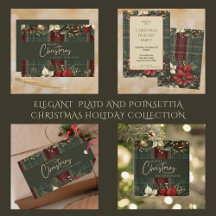 ELEGANT PLAID & POINSETTIAS CHRISTMAS COLLECTION