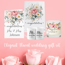 Elegant Floral wedding gift set