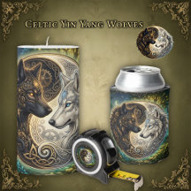 Celtic Yin Yang Wolves – Steampunk Harmony. 