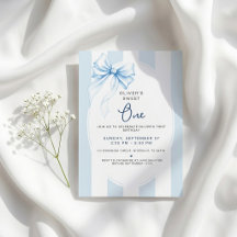 Sweet One Boy Blue Bow Birthday