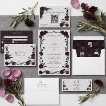 Dark Floral Skull & Rose Wedding Collection