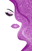 Beautiful Lady with Glitter Effect