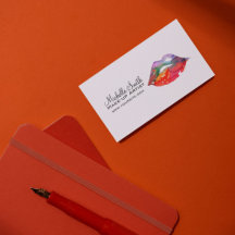 Bold Rainbow Lips Watercolor Drawing Beauty Makeup