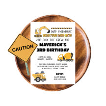 Construction Yellow Boys Dump Truck Birthday  