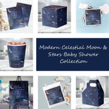 Modern Celestial Moon & Stars Baby Shower