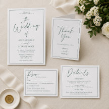 Elegant Script Calligraphy Minimalist Wedding