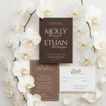Chocolate Brown Old Money Wedding Suite