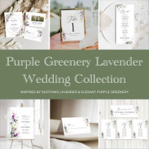 Purple Greenery Lavender Wedding Collection
