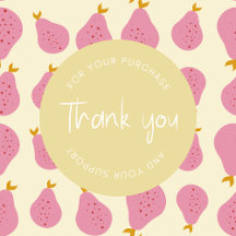 Cute Feminine Pear Pattern Packaging Stickers