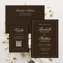 Dark Brown Classic Old Money Wedding