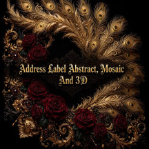 Address Label Abstract,Mosaic And 3D
