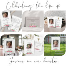 Pretty roses & eucalyptus greenery memorial suite