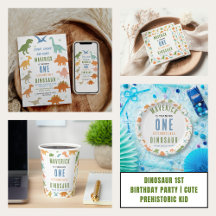 Dinosaur 1st Birthday Party Collection 