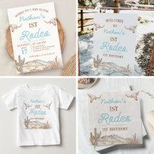 Vintage Boys First Rodeo 1st Birthday Collection