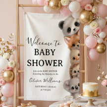 Adventure Awaits Woodland Animals Baby Shower 