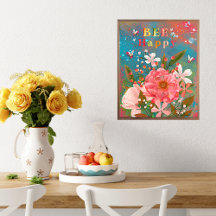 Colorful Boho Florals Watercolor Inspirational 