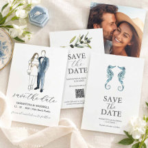 Non Photo Save The Date Invitations