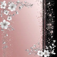 Blush Pink Metallic Ombre Silver Glitter