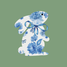 Blue and White Bunny