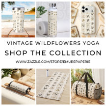  Vintage Pressed Floral Botanical Yoga Accessories