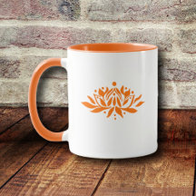 Zen Inspired Flaming Lotus Flower Mugs