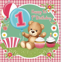 Cute Teddy Bear Picnic Happy Birthday Party
