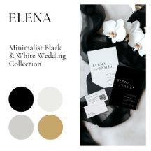 Elena • Classic Elegant Black White Wedding Suite