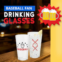 Baseball Drinking Glasses