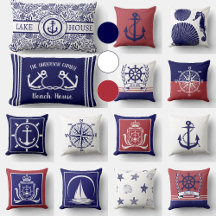 Navy Blue and Red Marine Style