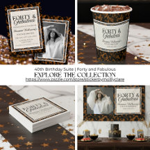 Fun Tortoise Shell Forty and Fabulous Birthday