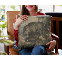 Vintage Botanical Hippo 